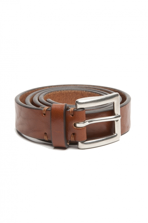 SBU 03015_2021AW Buff bullhide leather belt 0.9 inches cuir 01