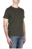 SBU 03306_2021AW Camiseta de algodón flameado con cuello redondo verde 02