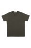 SBU 03306_2021AW Camiseta de algodón flameado con cuello redondo verde 06
