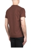 SBU 03307_2021AW Camiseta de algodón flameado con cuello redondo marrón óxido  04