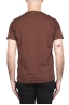 SBU 03307_2021AW Camiseta de algodón flameado con cuello redondo marrón óxido  05