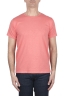 SBU 03309_2021AW Camiseta de algodón flameado con cuello redondo salmón 01