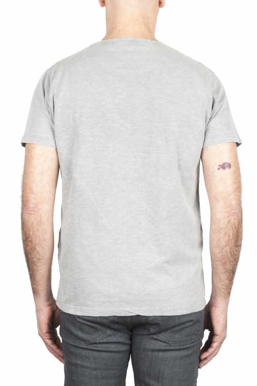 SBU 03310_2021AW Camiseta de algodón con cuello redondo en color gris perla 01
