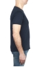 SBU 03315_2021AW T-shirt à col rond en coton flammé bleu marine 03