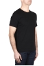 SBU 03328_2021AW T-shirt col rond en coton noir avec poche plaquée 02