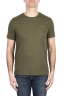 SBU 03329_2021AW T-shirt col rond en coton vert avec poche plaquée 01