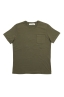 SBU 03329_2021AW Camiseta de algodón verde de cuello redondo y bolsillo de parche 06