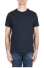 SBU 03332_2021AW T-shirt col rond en coton bleu avec poche plaquée 01