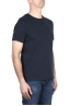 SBU 03332_2021AW T-shirt col rond en coton bleu avec poche plaquée 02