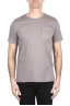 SBU 03333_2021AW T-shirt col rond en coton gris avec poche plaquée 01