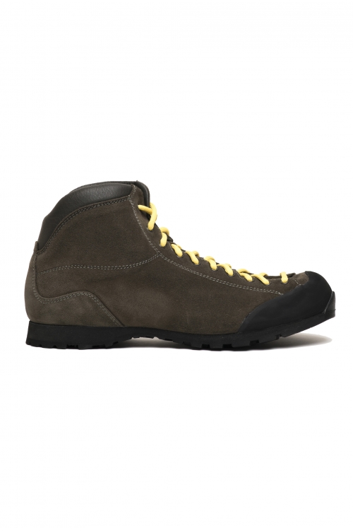 SBU 03541_2021AW Hiking boots in green calfskin suede leather 01