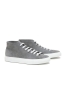 SBU 03553_2021AW Grey mid top lace up sneakers in suede leather 02