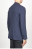 SBU 00916 Single breasted unlined 2 button jacket in blue stretch wool 03