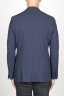 SBU 00916 Single breasted unlined 2 button jacket in blue stretch wool 04