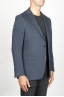 SBU 00917 Single breasted unlined 2 button jacket in blue wool 02