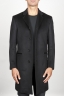 SBU 00918 Classic men's black coat in cachemire wool 01