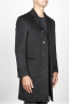 SBU 00918 Clásico abrigo masculino negro de cachemire 02