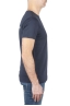 SBU 03580_2021AW T-shirt girocollo blu stampata con logo SBU 03