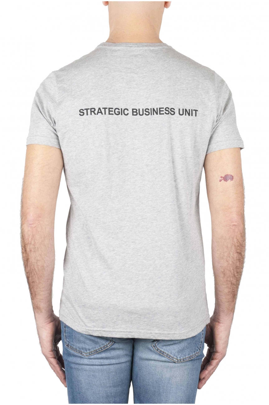 SBU 03581_2021AW Round neck grey t-shirt printed with SBU logo 01