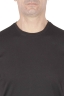 SBU 03582_2021AW Camiseta negra de cuello redondo estampada con logo SBU 06