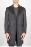 SBU 00919 Classic men's grey coat in cachemire wool 01