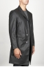 SBU 00920 Trench-coat en coton imperméable noir classique 02
