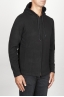 SBU 00942 Cashmere blend zipped hooded sweater black 02
