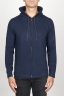 SBU 00944 Cashmere blend zipped hooded sweater blue 01