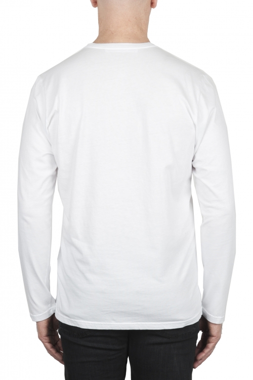 SBU 03599_2021AW Camiseta clásica de manga larga de jersey de algodón blanca 01