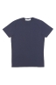 SBU 03603_2021AW Camiseta clásica de punto de algodón azul marin 06
