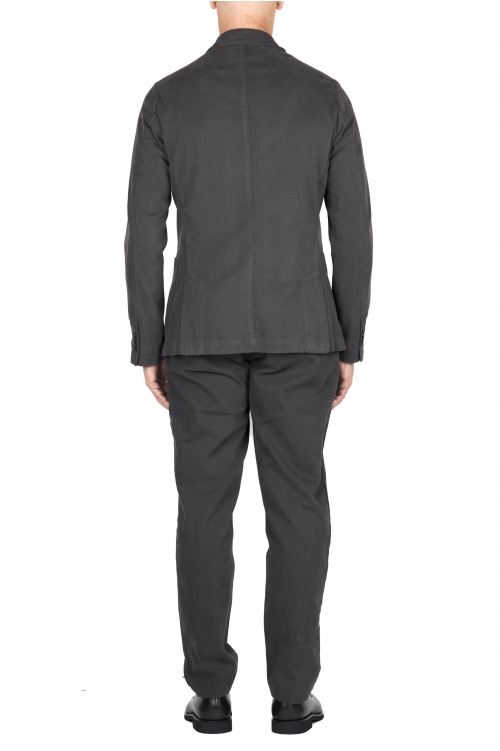 SBU 03607_2021AW Grey cotton sport suit blazer and trouser 01