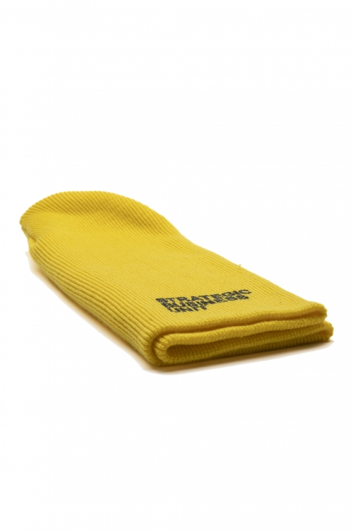 SBU 03625_2021AW Bonnet en tricot jaune double épaisseur 01