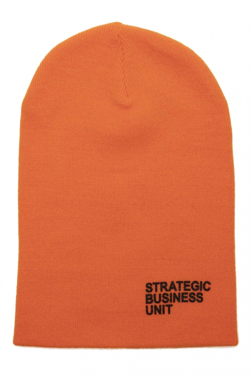 SBU 03623_2021AW Bonnet en tricot orange double épaisseur 01