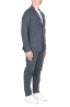 SBU 03700_2022SS Blue cotton blend sport suit blazer and trouser 02