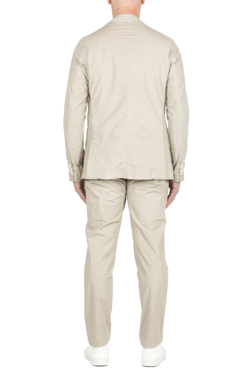 SBU 03701_2022SS Blazer et pantalon de costume sport en coton mélangé gris 01