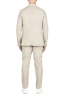 SBU 03701_2022SS Grey cotton blend sport suit blazer and trouser 03