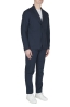 SBU 03709_2022SS Navy blue cotton sport suit blazer and trouser 02
