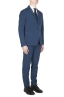 SBU 03713_2022SS Blue cotton sport suit blazer and trouser 02