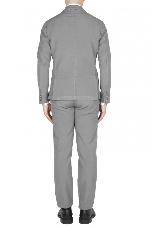 SBU 03714_2022SS Grey cotton sport suit blazer and trouser 01