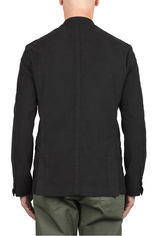 SBU 03718_2022SS Black stretch cotton sport jacket 01