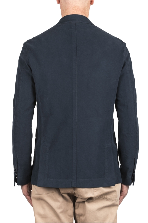 SBU 03720_2022SS Navy blue stretch cotton sport jacket 01