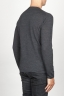 SBU 00949 Suéter clásico de cuello redondo en lana merina gris 03