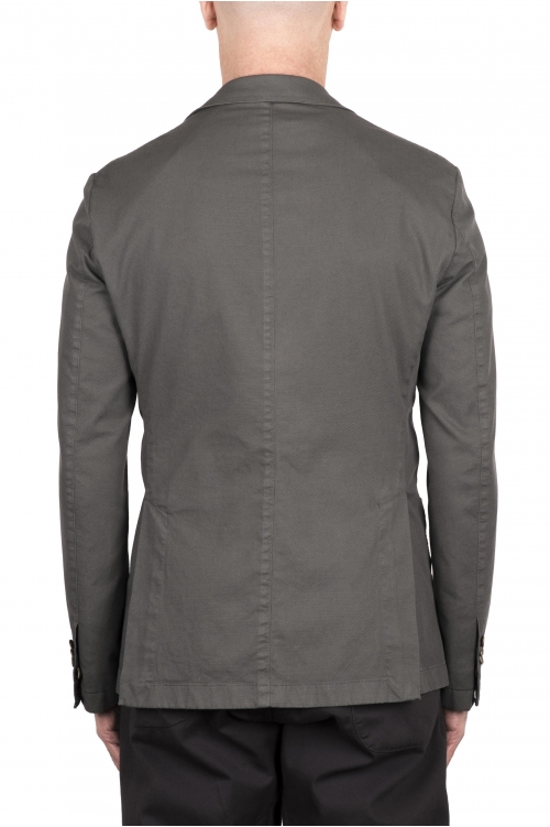 SBU 03731_2022SS Grey stretch cotton tailored jacket 01