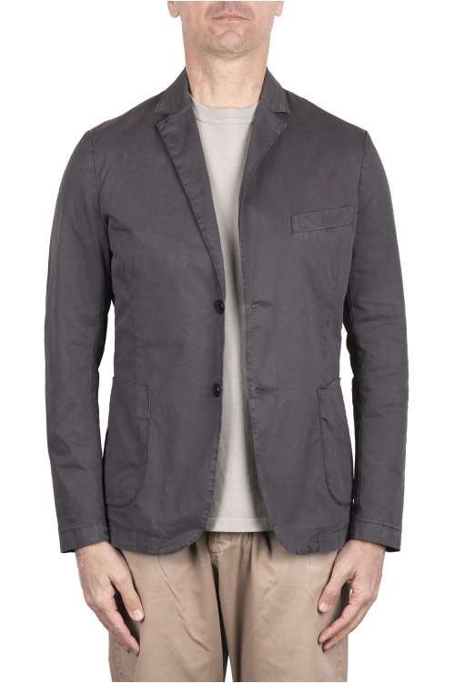 SBU 03733_2022SS Grey cotton sport jacket unconstructed and unlined 01