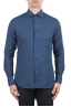 SBU 03736_2022SS Indigo blue cotton twill shirt 01
