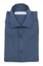 SBU 03736_2022SS Indigo blue cotton twill shirt 06