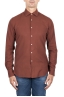 SBU 03739_2022SS Camicia in twill di cotone marrone 01