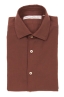 SBU 03739_2022SS Camicia in twill di cotone marrone 06