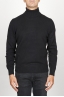 SBU 00951 Classic turtleneck sweater in black cashmere 01