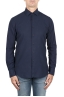 SBU 03747_2022SS Camicia in twill di cotone blu marina 01